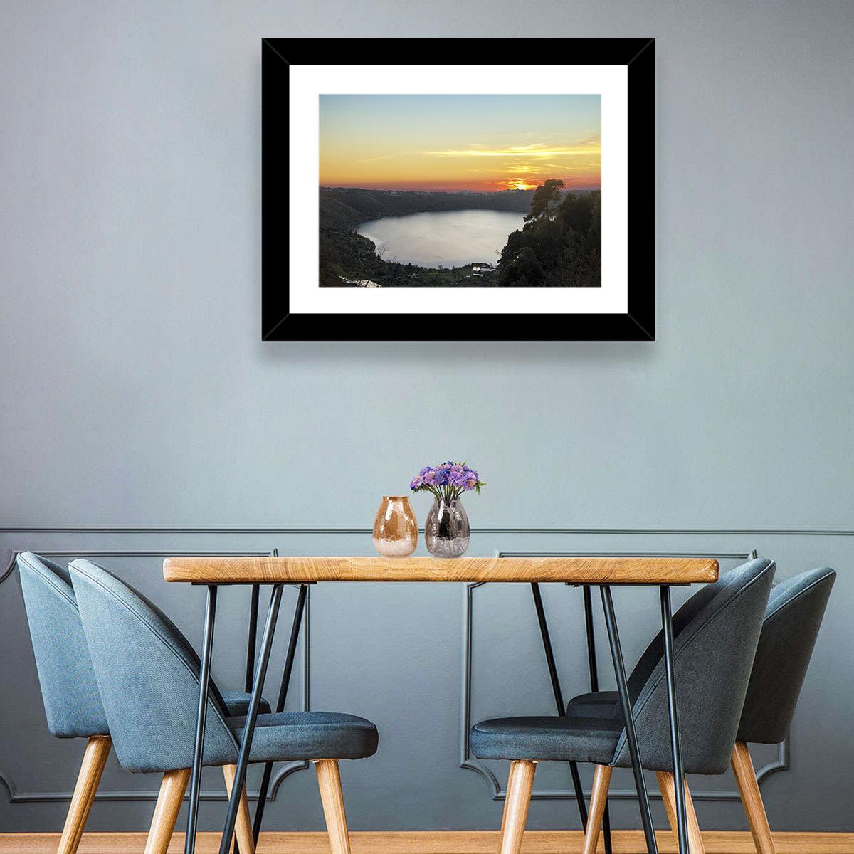 Lake Nemi Golden Sunset Wall Art