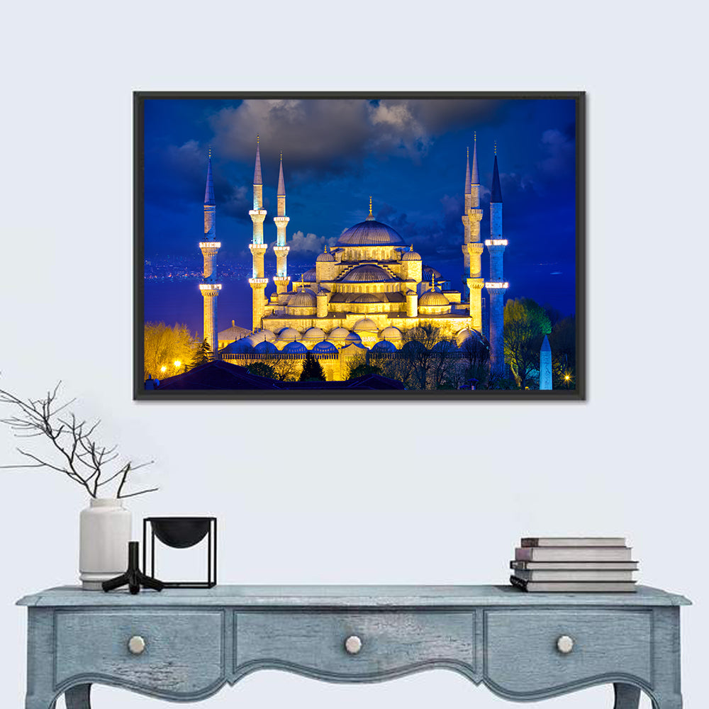 Sultanahmet Camii at Twilight Wall Art in a room, landscape