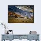 Mountain Village in Morning Mist Wall Art