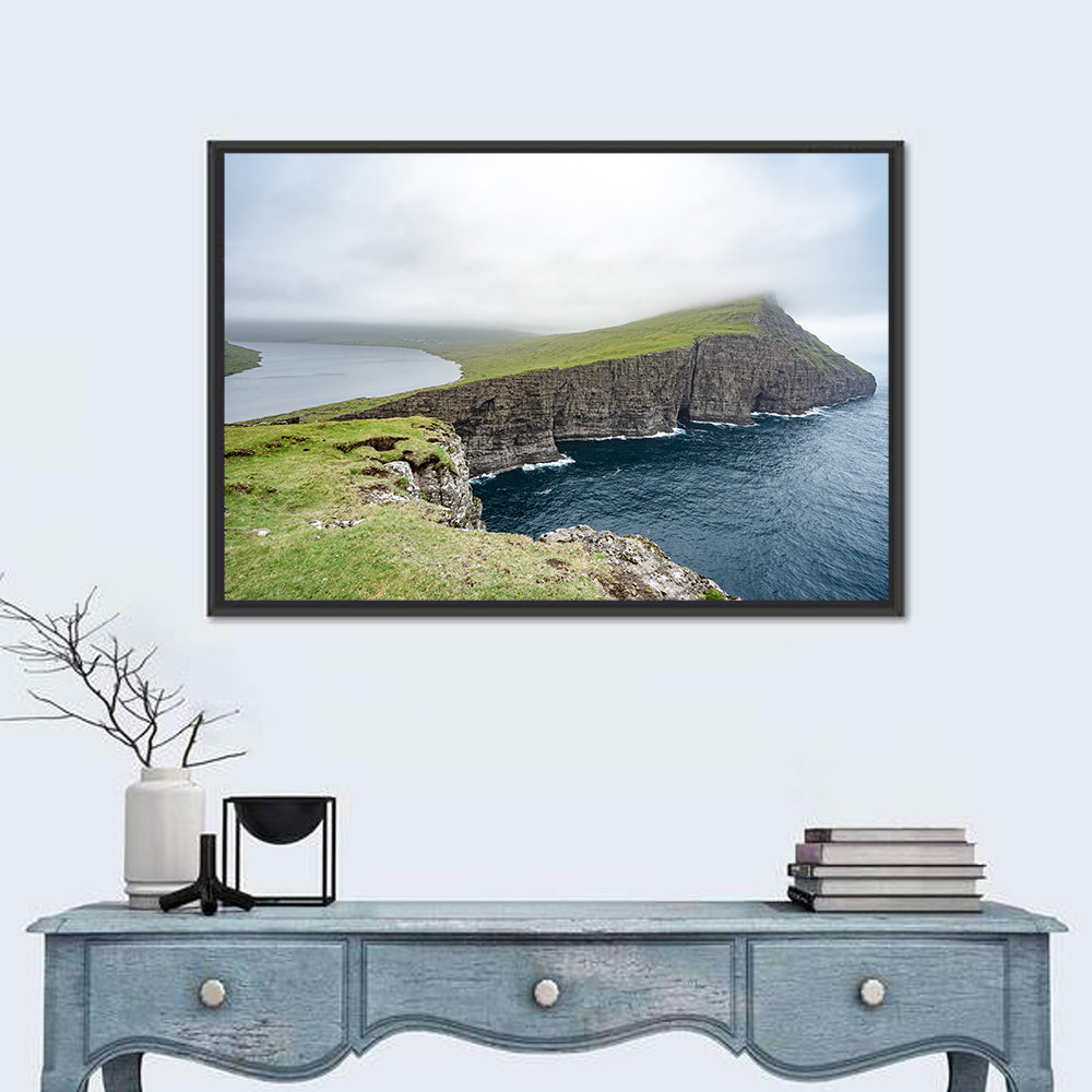 Tralanipan Cliffs Wall Art in a room, landscape