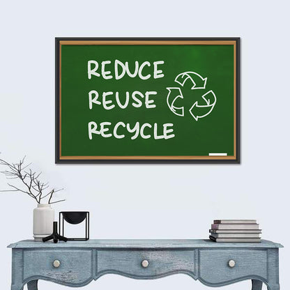 Reduce Reuse Recycle Chalkboard Wall Art