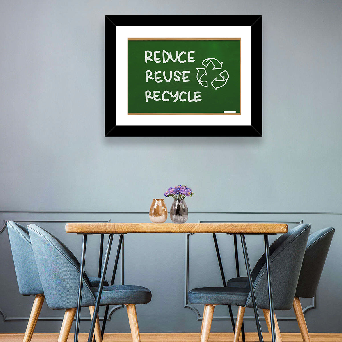 Reduce Reuse Recycle Chalkboard Wall Art