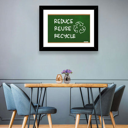 Reduce Reuse Recycle Chalkboard Wall Art