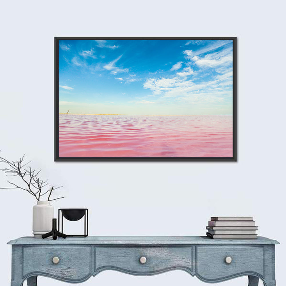 Pink Lake Horizon Wall Art