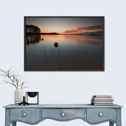 Lake Lanier Buoys at Sunset Wall Art