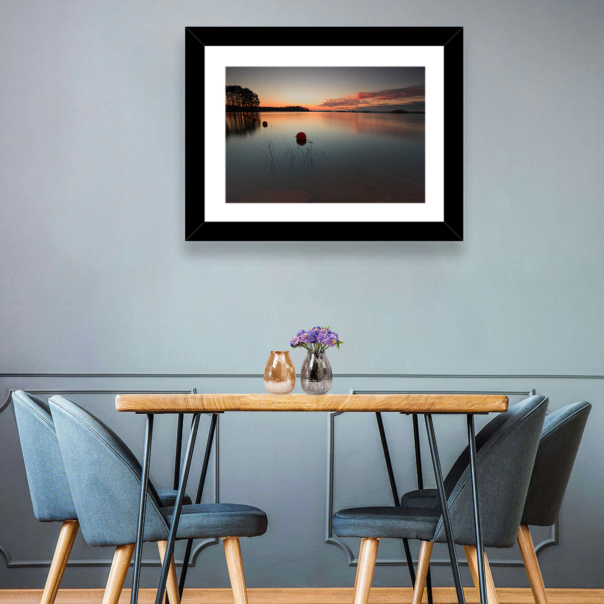Lake Lanier Buoys at Sunset Wall Art