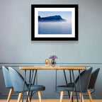 Misty Coastal Cliffs and Mountain Layers Wall Art