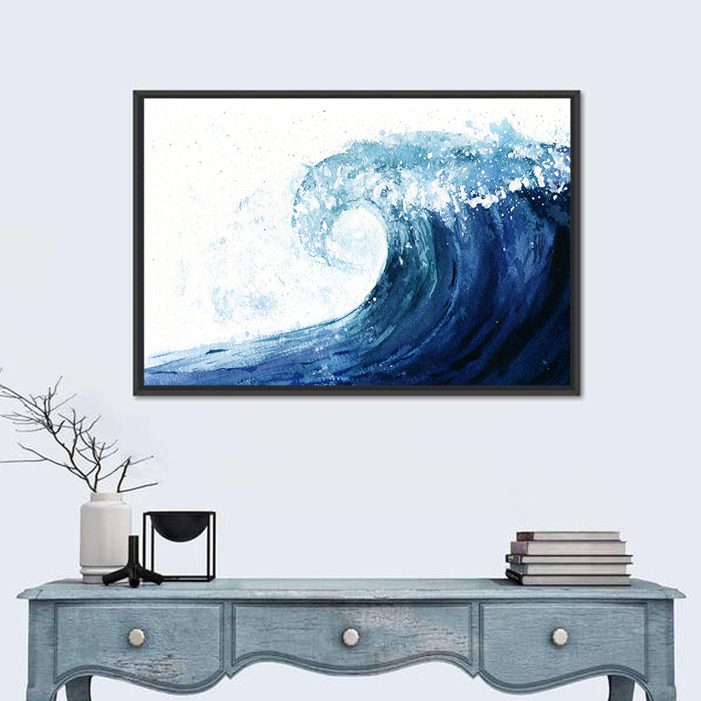 Watercolor Cresting Wave Wall Art