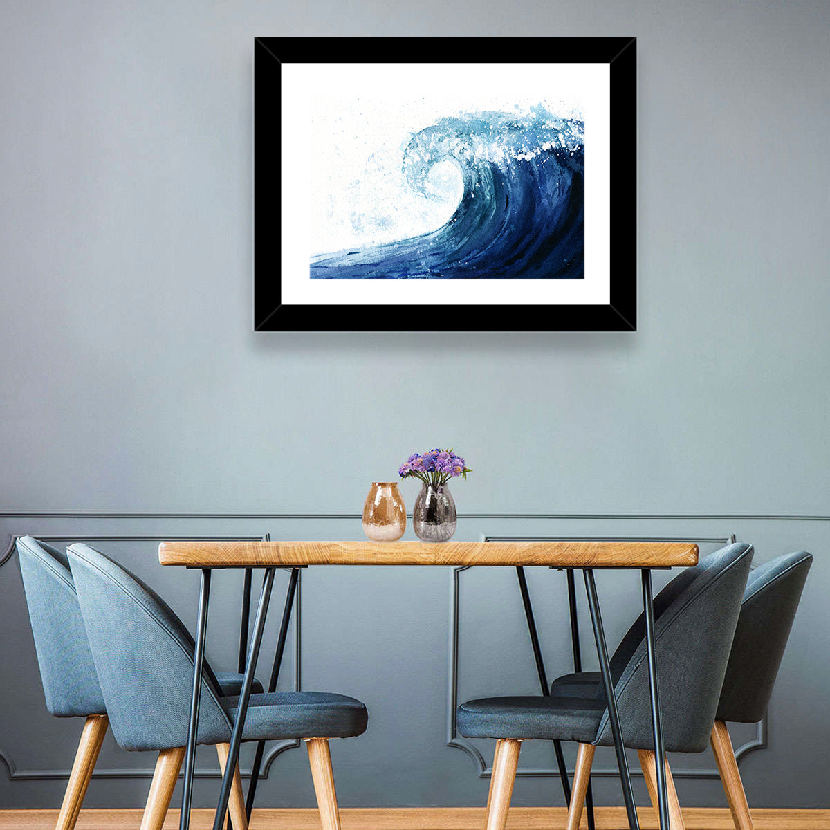 Watercolor Cresting Wave Wall Art