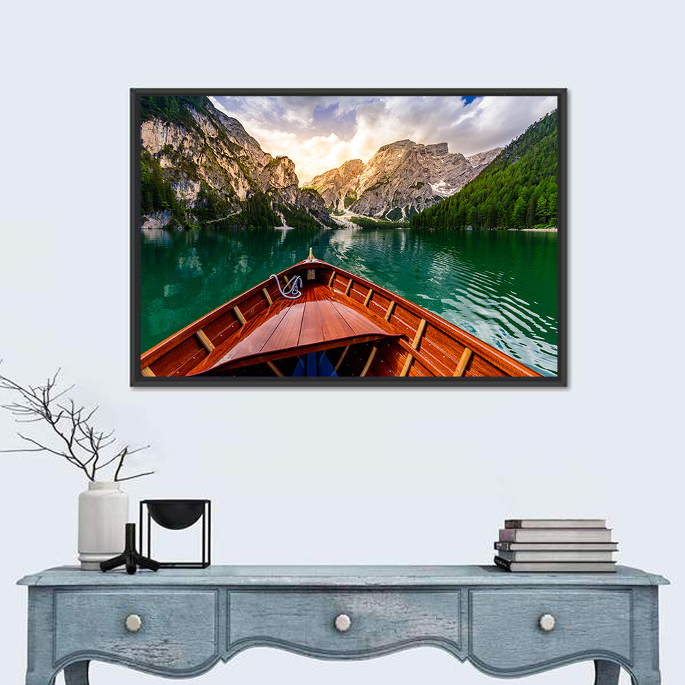 Boat Bow at Lago Di Braies Wall Art