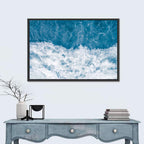 Stormy Blue Sea Wave Wall Art