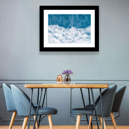 Stormy Blue Sea Wave Wall Art