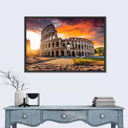Sunrise Over the Colosseum Wall Art
