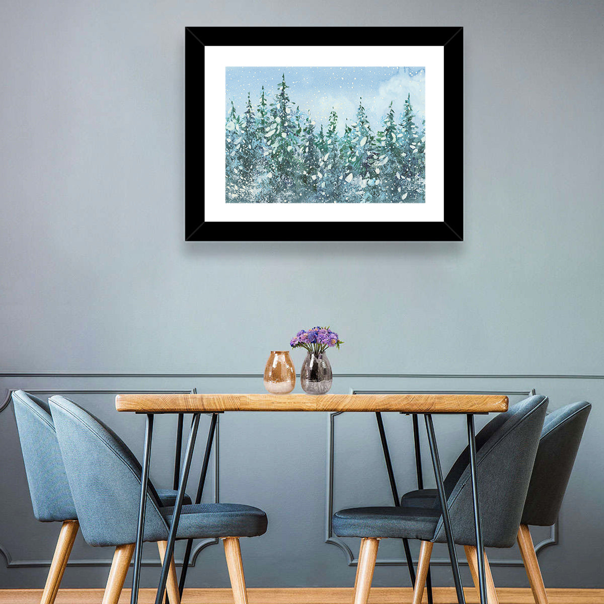 Snowy Spruce Forest Wall Art