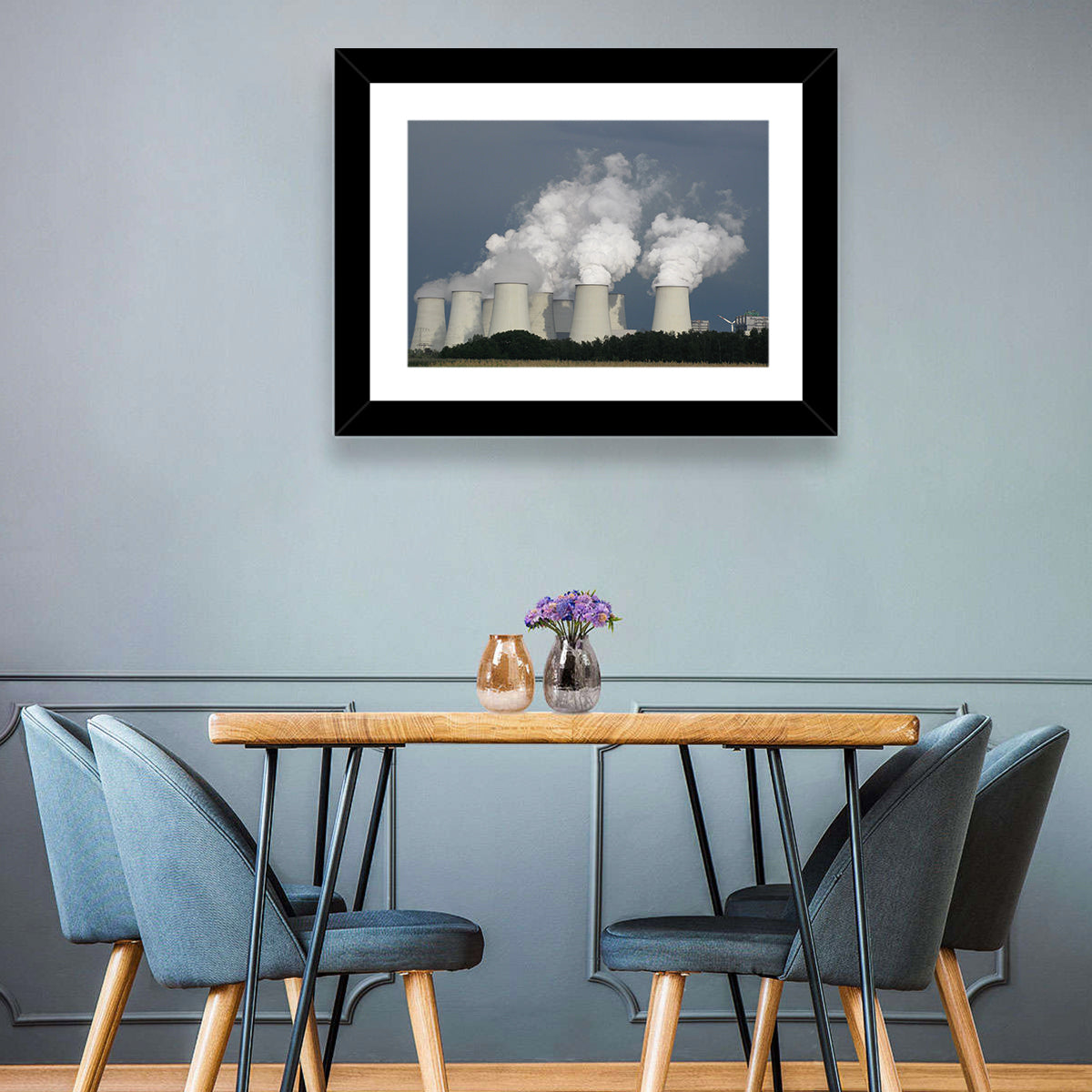 Cooling Towers at Coal Power Plant Wall Art