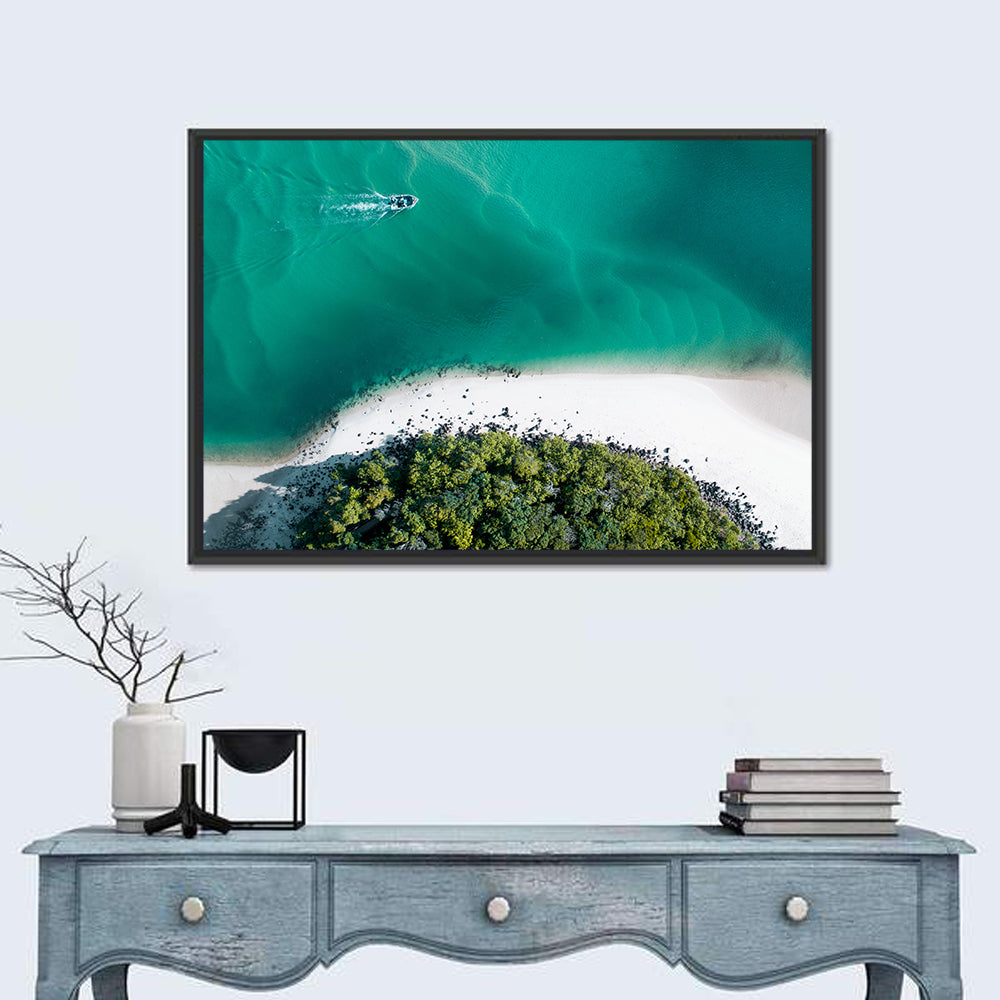 Clam Beach Aerial View Wall Art