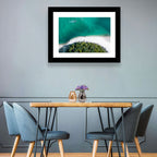 Clam Beach Aerial View Wall Art