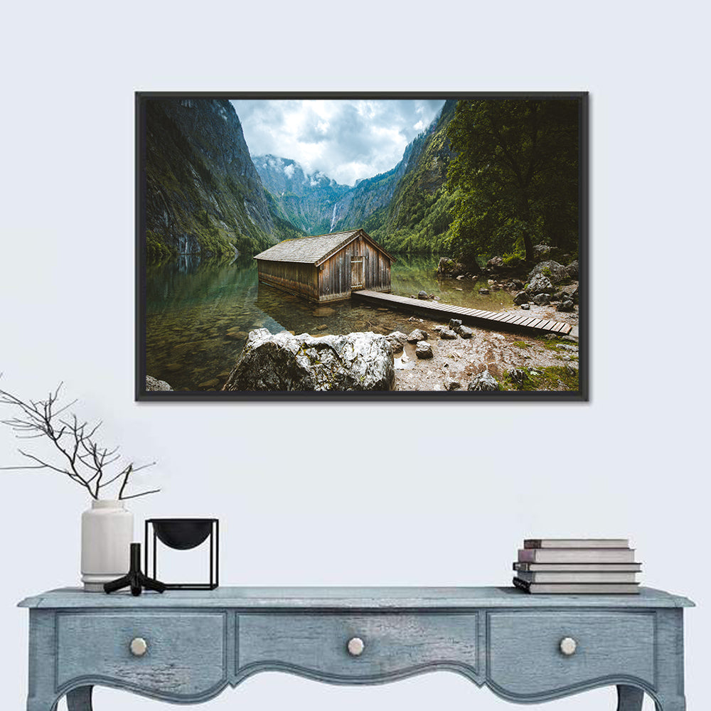 Cabin on Lake Obersee Wall Art