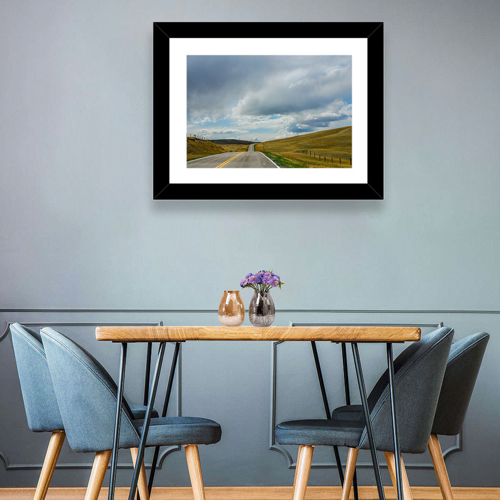 Montana Road Through Golden Hills Wall Art