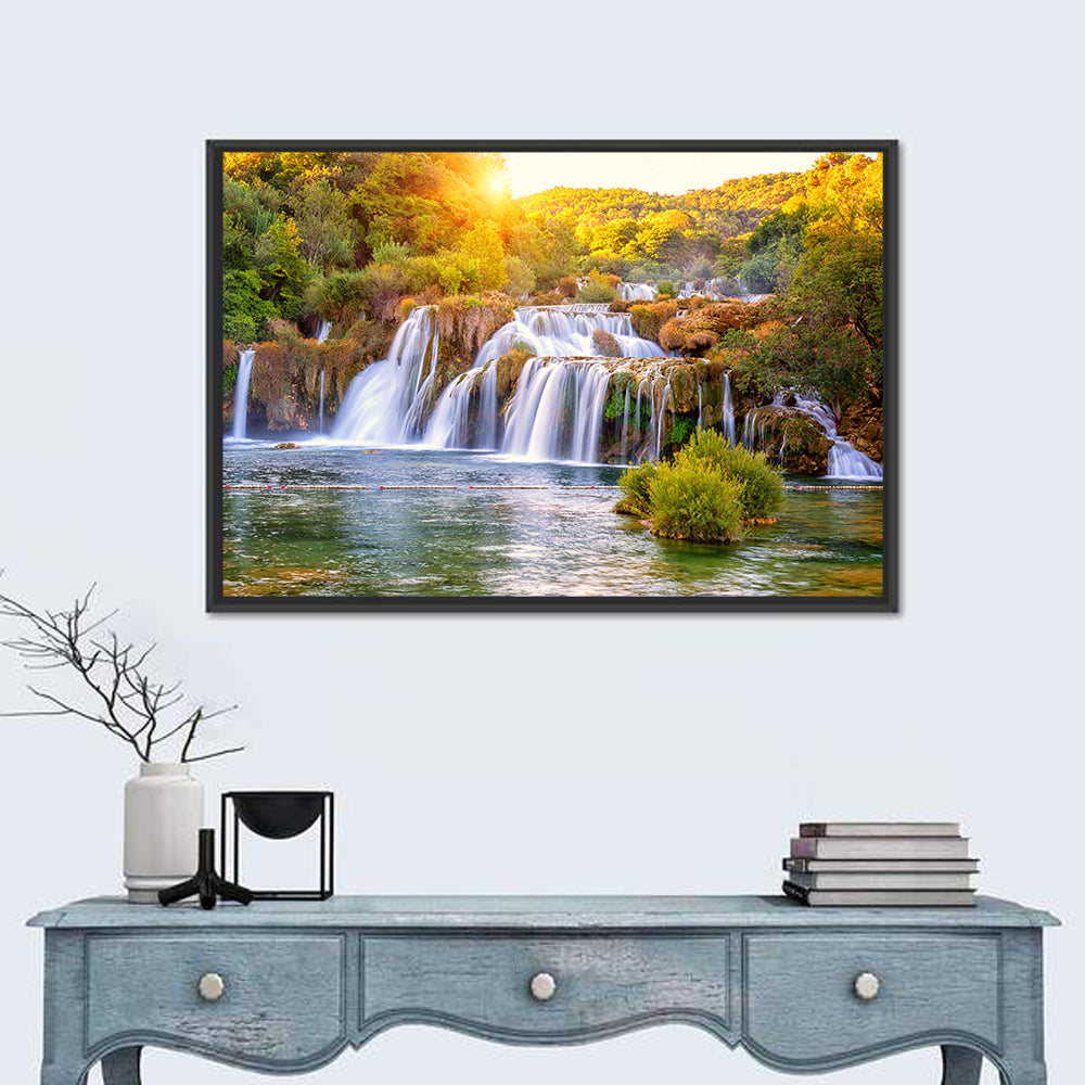 Skradinski Buk Waterfall at Golden Hour Wall Art