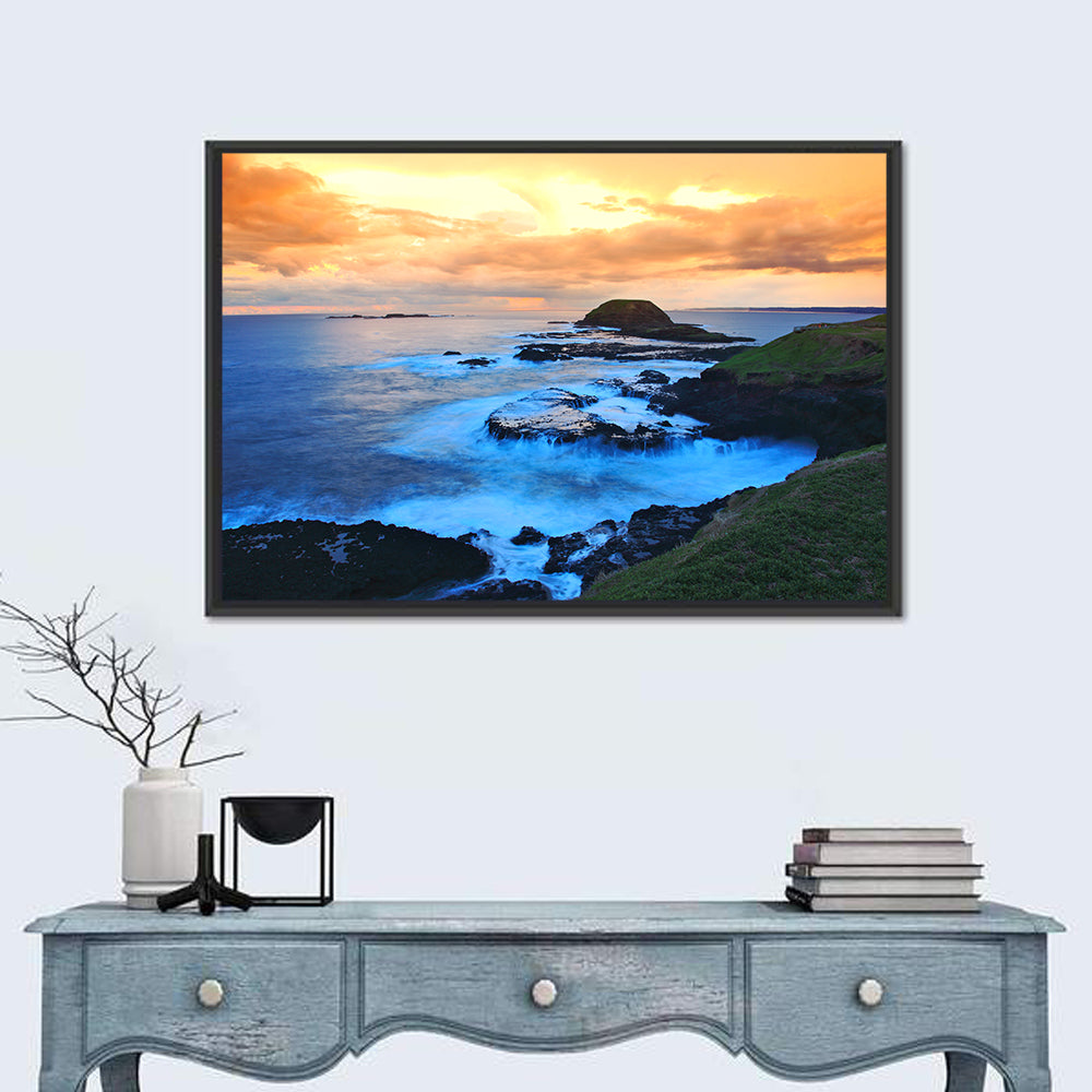 Phillip Island Cliffs at Sunset Wall Art