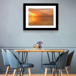 Oresunds Bridge Sunset Wall Art