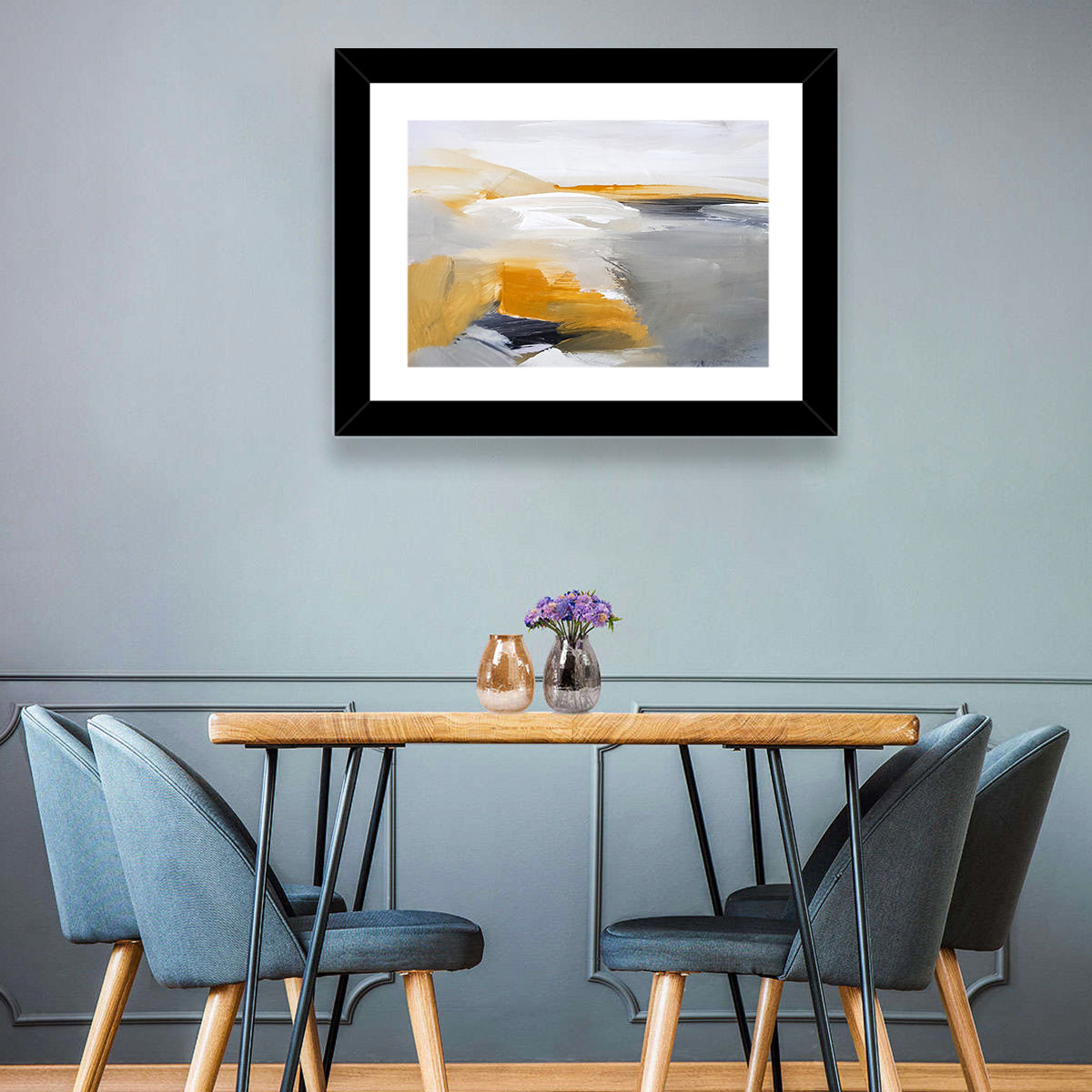 White Coastal Abstract Landscape Wall Art
