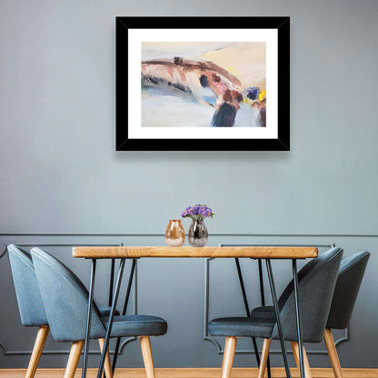 Abstract Mountain Waterfall Wall Art
