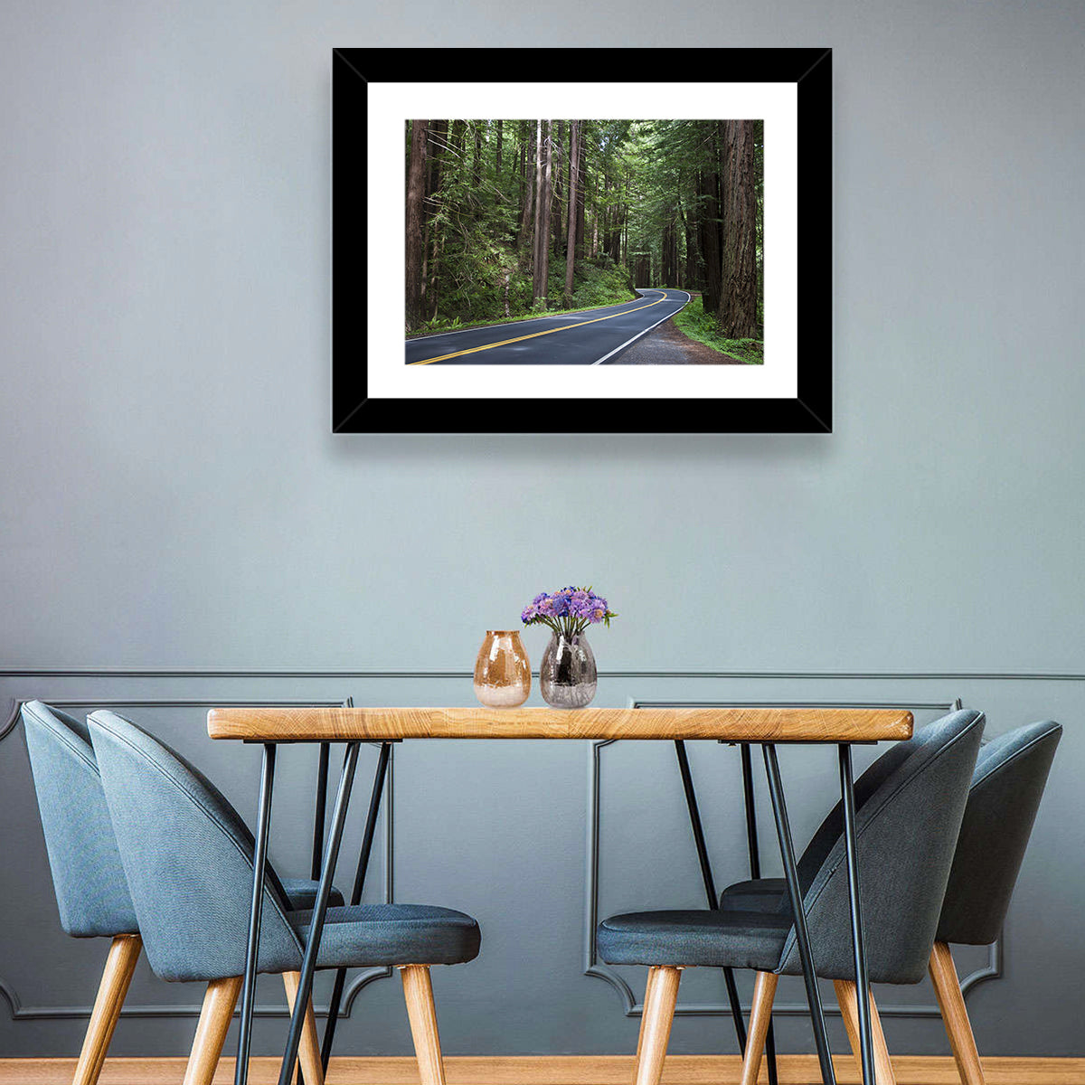 Winding Redwood Forest Road Wall Art