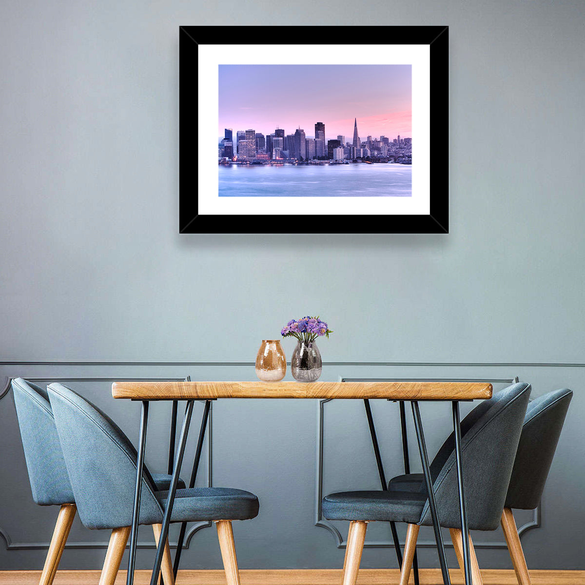San Francisco Skyline at Lavender Dusk Wall Art