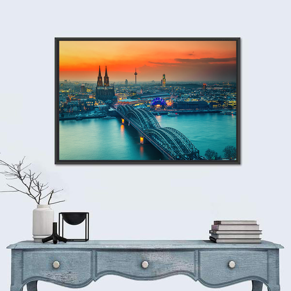 Hohenzollern Bridge at Dusk Wall Art