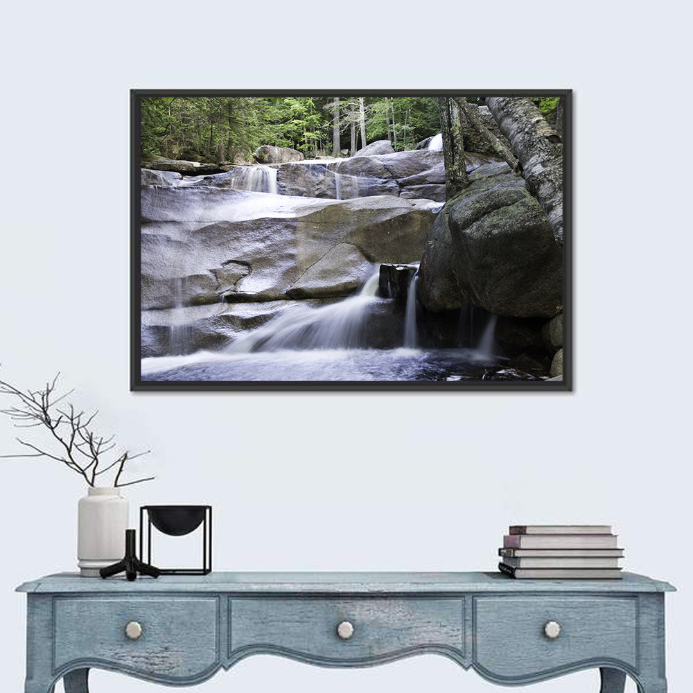 Diana's Baths Waterfall Wall Art in a room, landscape