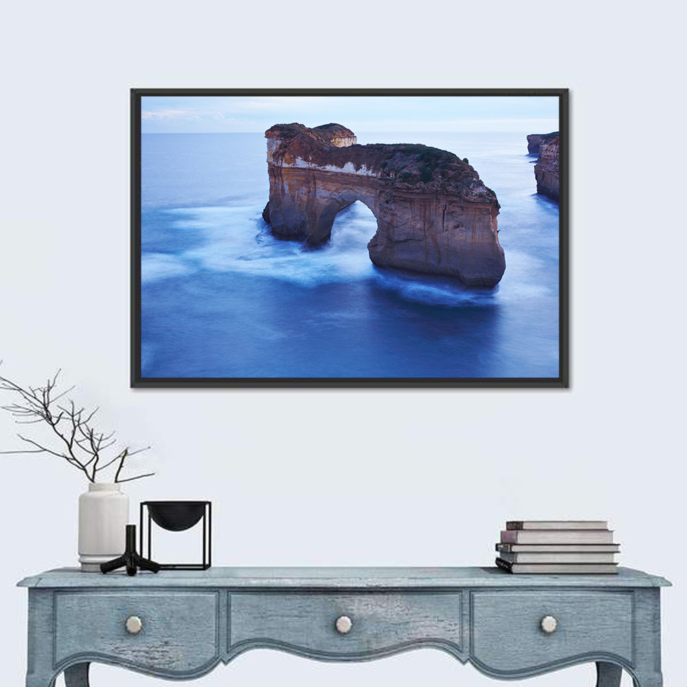 London Arch Ocean Cliffs at Dawn Wall Art in a room, landscape