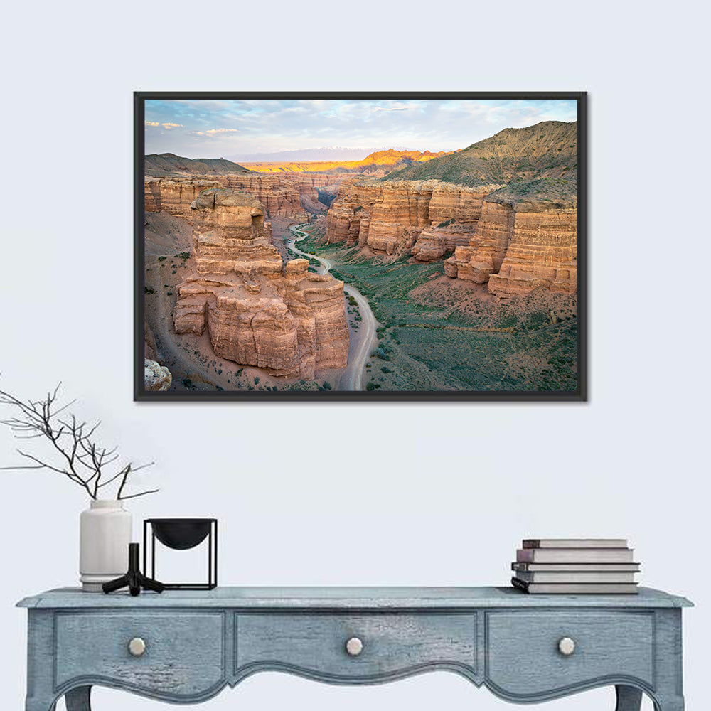 Charyn Canyon at Golden Hour Wall Art