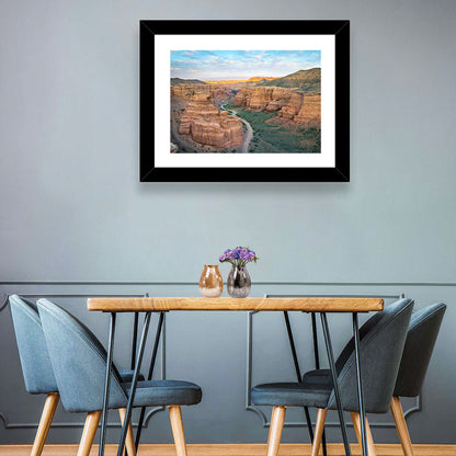 Charyn Canyon at Golden Hour Wall Art