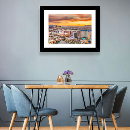 Las Vegas Strip Sunset Cityscape Wall Art
