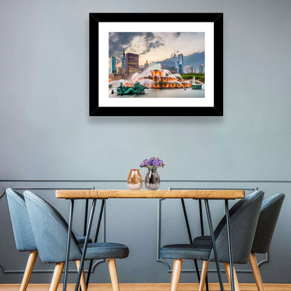 Buckingham Fountain and Chicago Skyline Wall Art