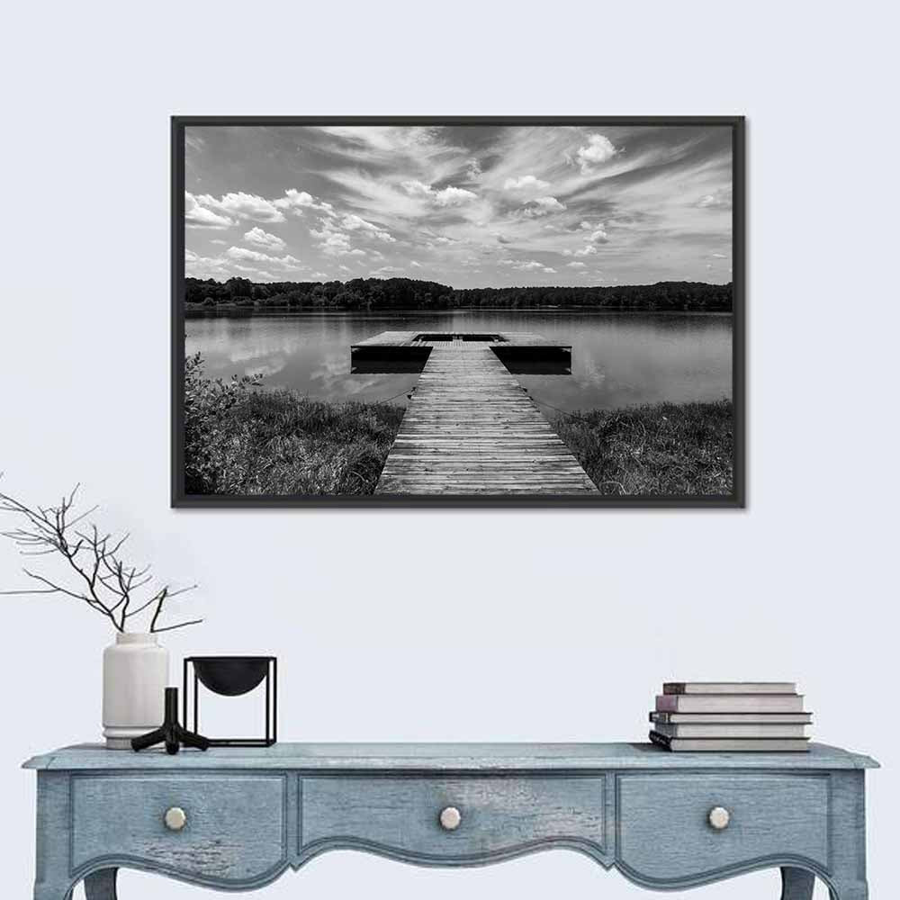 Wooden Dock at Lake Acworth Wall Art