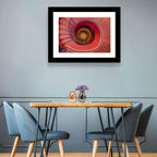Red Spiral Staircase Wall Art