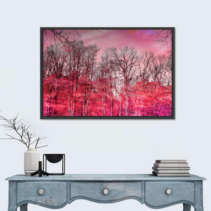 Autumn Trees Reflection Wall Art