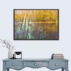 Autumn River Reflection Wall Art