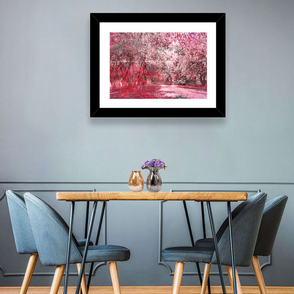Pink Autumn Pathway Wall Art
