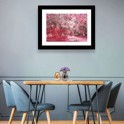 Pink Autumn Pathway Wall Art