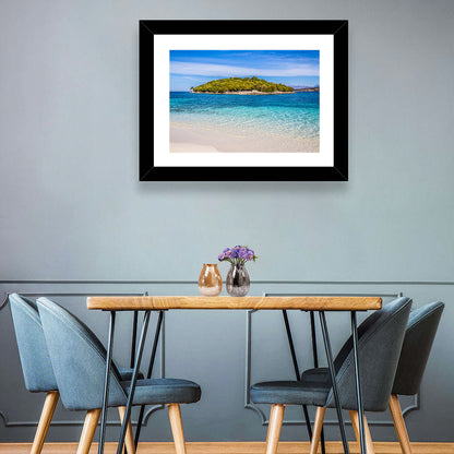 Butrint Turquoise Island Beach Wall Art