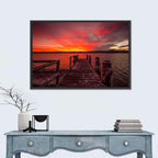 Lake Illawarra Jetty Sunset Wall Art