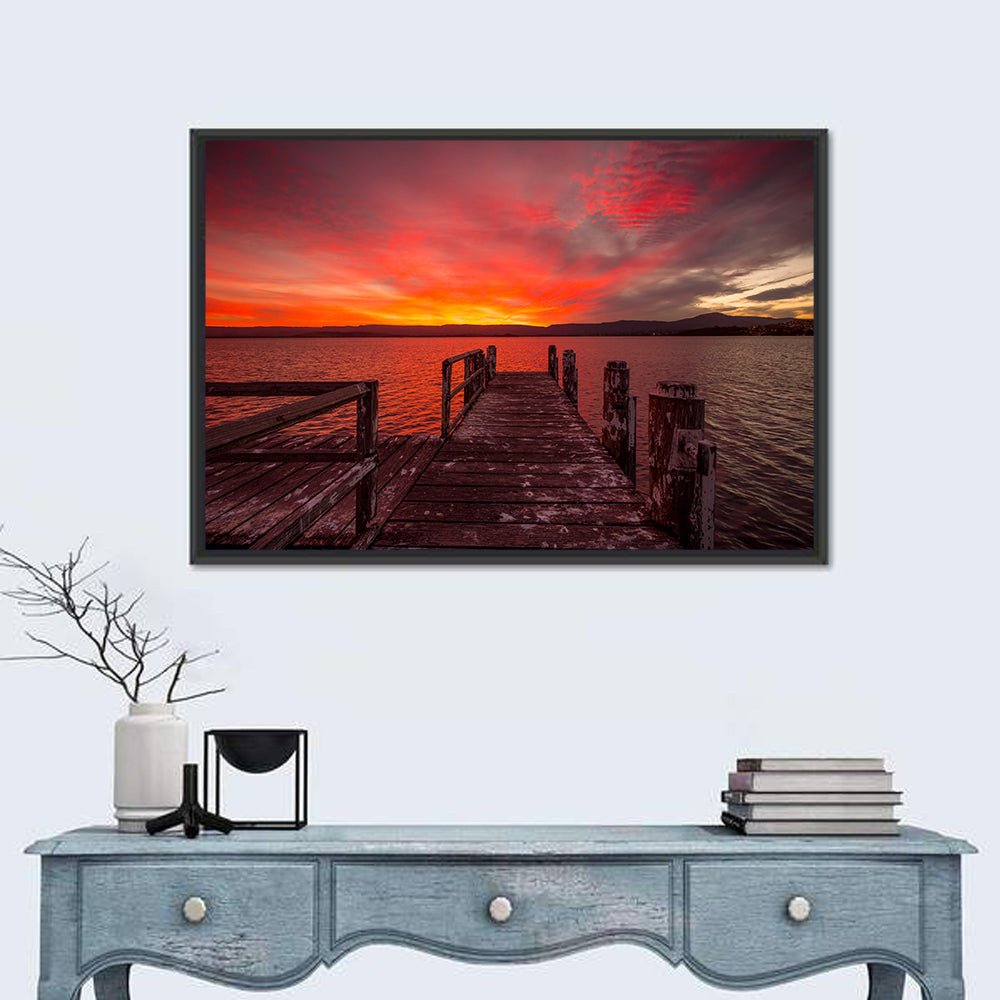 Lake Illawarra Jetty Sunset Wall Art