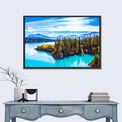 Abraham Lake Peninsula View Wall Art