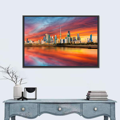 Shuwaikh Port at Dusk Wall Art