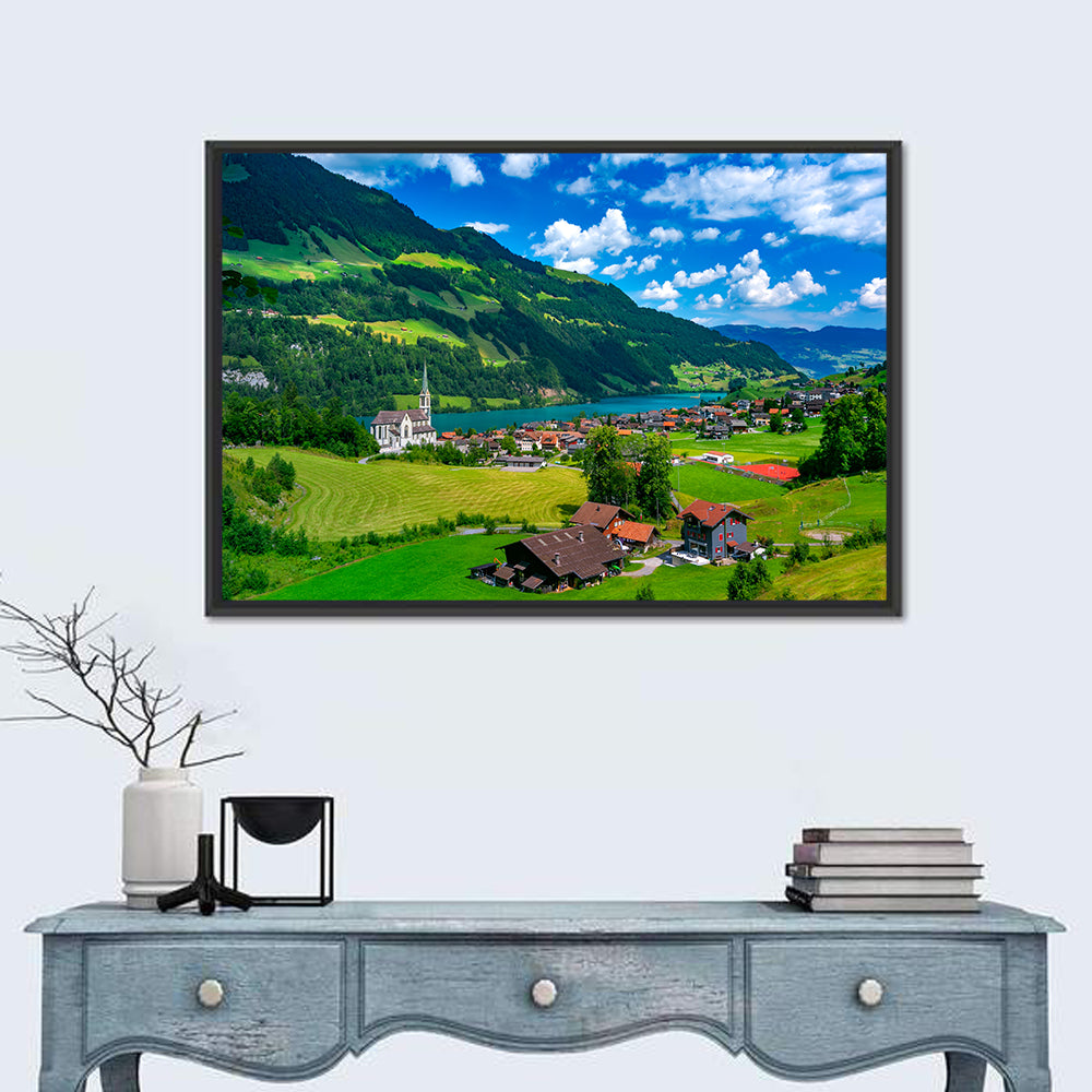 Lungern Village Panorama Wall Art
