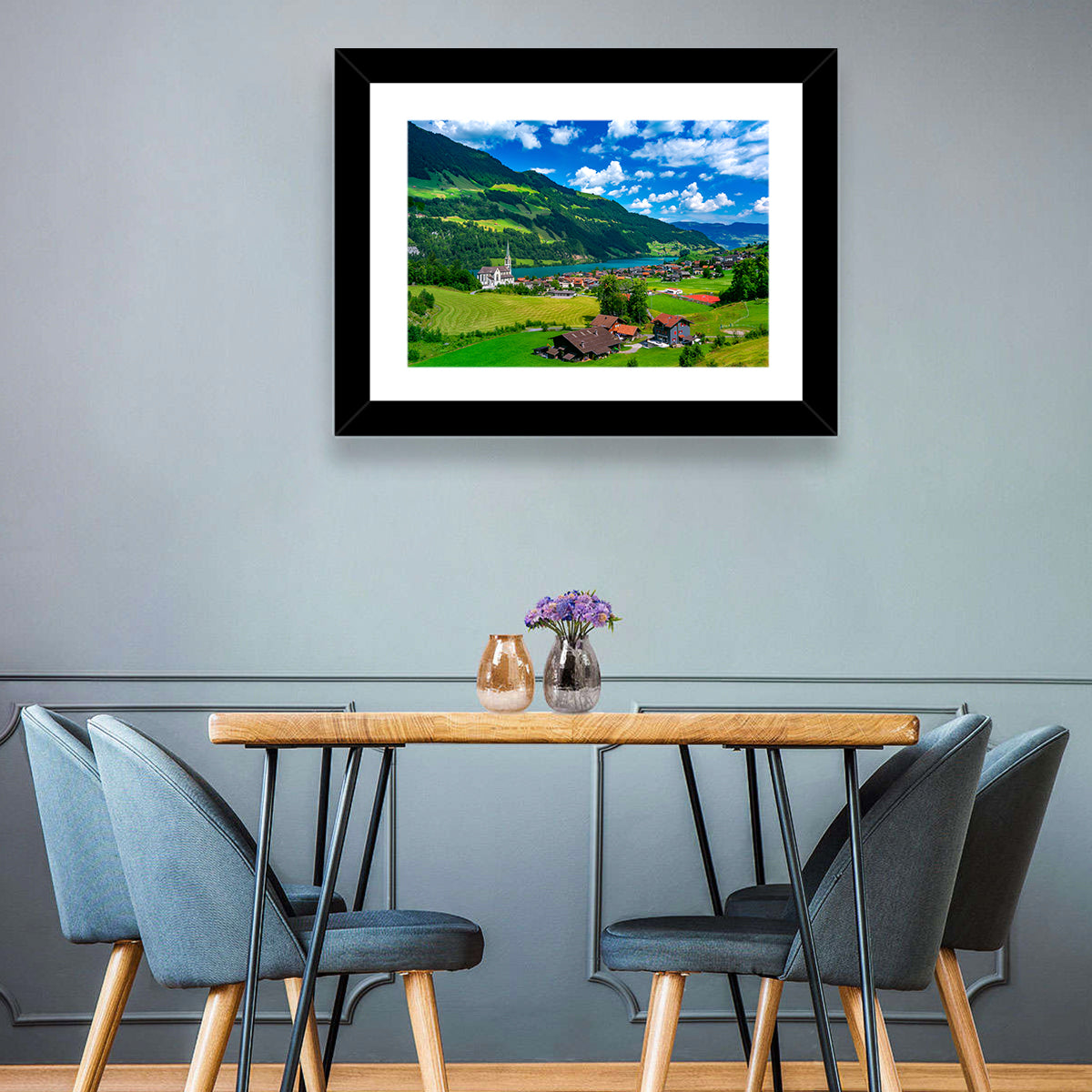 Lungern Village Panorama Wall Art